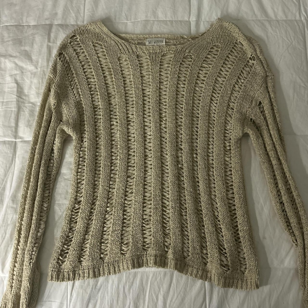 Women's Beige Knit Sweater